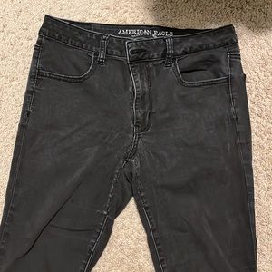 American Eagle AEO sateen black jeggings size 12 Long 12L